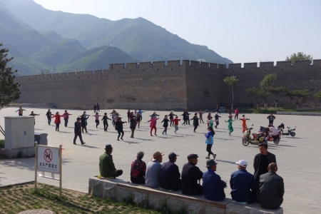 Tai Chi set to bad Chinese versions of 80s pop music (by the sounds of it)