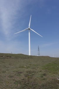 One of hundreds of windmills along the ridge-line.
