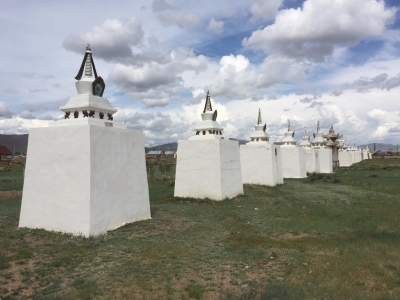 Stupas at the Danzadarjaa Khiid monastery
