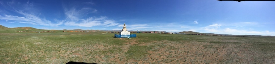 Shrine with Tsetserleg in the background