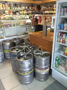 (Warm) beer on tap in the local mini-market