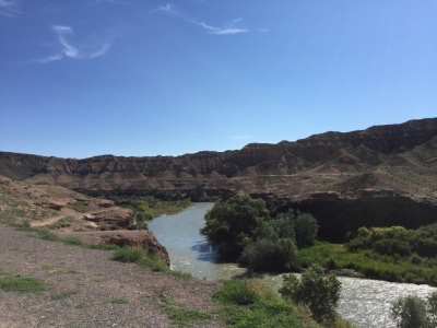 Lunch stop at the end of the Charyn Canyon - Kazakhstan's answer to Kapadokya