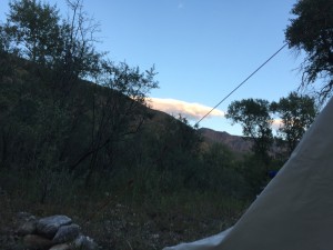 Dusk from my tent