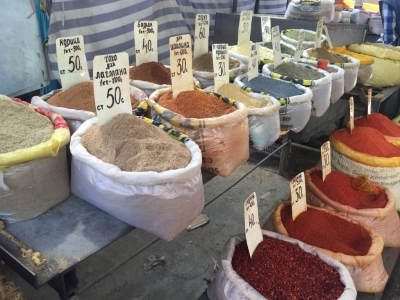 Herbs and spices in the market