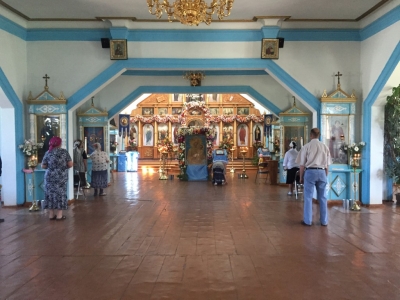 Inside Karakol cathedral