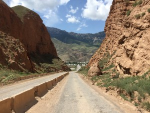 Down through the gorge to Naryn