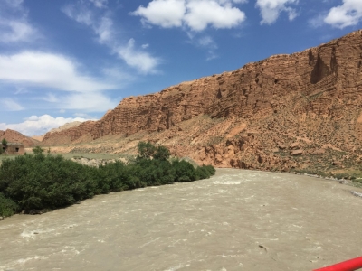 Naryn river in flood