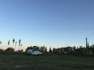Schoolyard campsite