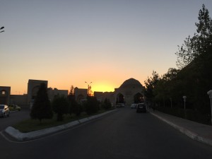 Sunset over the Bukhara bazar