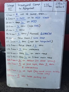 Stage 82 route notes