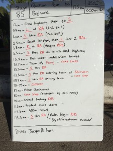Stage 85 route notes