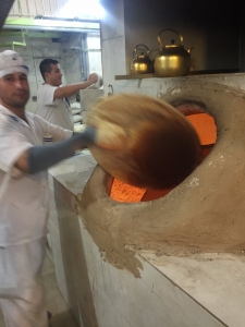 Making bread at the local bakery
