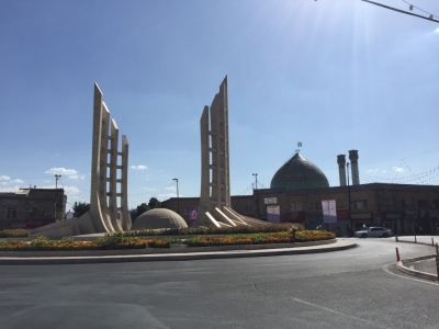 Enqelab square in central Zanjan