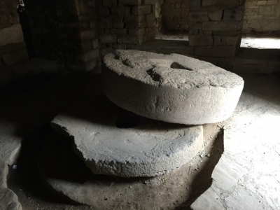This millstone was in a (stone) building outside St. Thaddeus Monastery