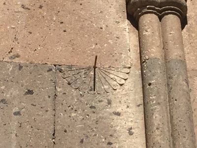 Sundial on the side of The Church of St Gregory the Illuminator