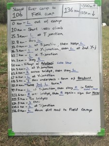 Stage 106 route notes