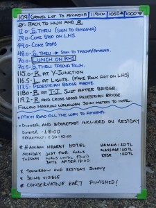 Stage 109 route notes
