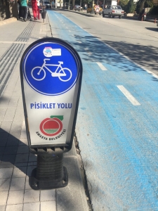 They actually have a bike lane here!